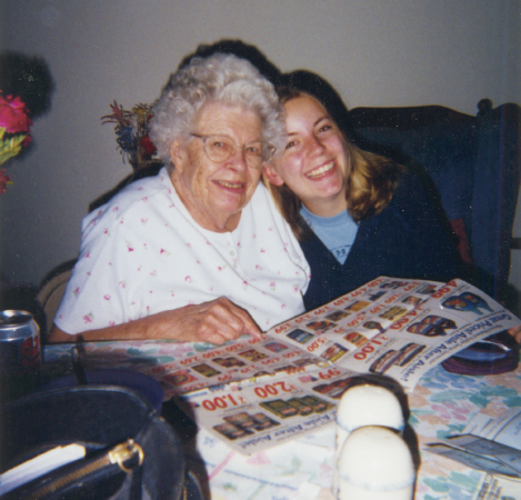 Many people say, “I don’t want to be a vegetable”—Gram backed that up with documentation and conversations. This photo was taken in the spring of 2004, shortly before she died of a stroke.